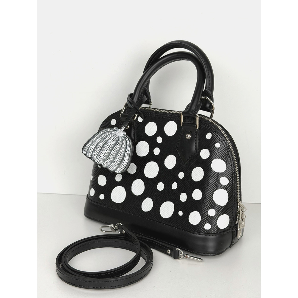 Louis Vuitton x Yayoi Kusama Epi Infinity Dots Alma BB Handbag Black and White